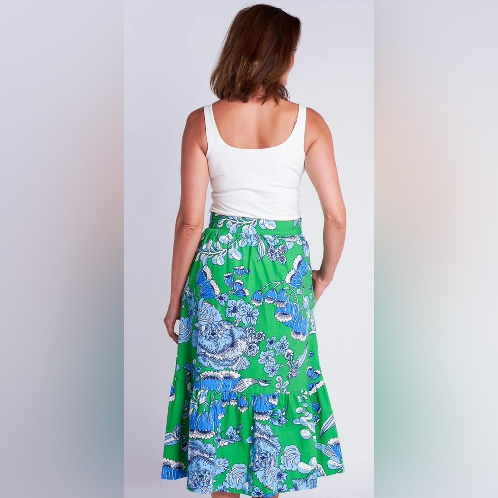 CK BRADLEY- Kelly skirt Floral Green and Blue Women's Skirt NWT - Picture 2 of 3